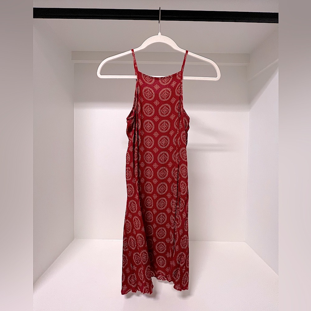 Burgundy American Eagle Mini-Dress
